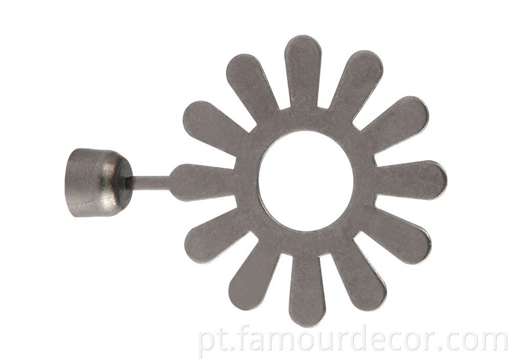 Iron sunflower head curtain rod tube